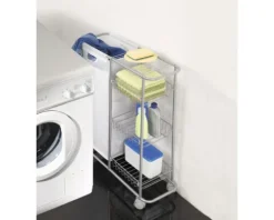 Sammelwagen Wenko Slim chrom mit abnehmbaren Sack