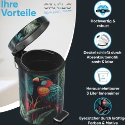 Sanilo Kosmetikeimer 3L mit Absenkautomatik Exotic
