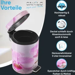Sanilo Kosmetikeimer 3L mit Absenkautomatik Blooming