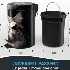 Sanilo Kosmetikeimer 3L mit Absenkautomatik Cool Cat