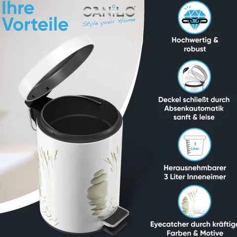 Sanilo Kosmetikeimer 3L mit Absenkautomatik Balance