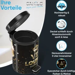 Sanilo Kosmetikeimer 3L mit Absenkautomatik VIP Lounge