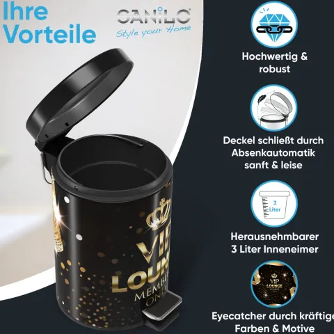 Sanilo Kosmetikeimer 3L mit Absenkautomatik VIP Lounge