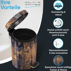 Sanilo Kosmetikeimer 3L mit Absenkautomatik Vintage