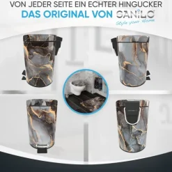 Sanilo Kosmetikeimer 3L mit Absenkautomatik Marmor Abstrakt