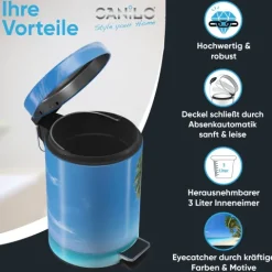 Sanilo Kosmetikeimer 3L mit Absenkautomatik Karibik