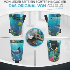 Sanilo Kosmetikeimer 3L mit Absenkautomatik Delphin Korallen