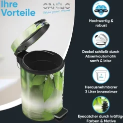 Sanilo Kosmetikeimer 3L mit Absenkautomatik Harmony