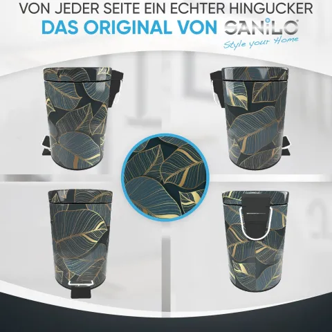 Sanilo Kosmetikeimer 3L mit Absenkautomatik Monstera
