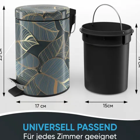 Sanilo Kosmetikeimer 3L mit Absenkautomatik Monstera