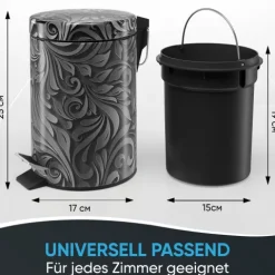 Sanilo Kosmetikeimer 3L mit Absenkautomatik Floral