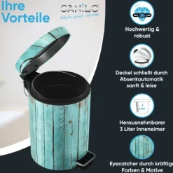 Sanilo Kosmetikeimer 3L mit Absenkautomatik Lumber