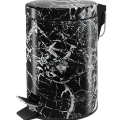 Sanilo Kosmetikeimer 3L mit Absenkautomatik Marmor Schwarz