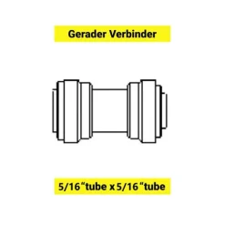 Schlauchverbinder - Gerader Verbinder 5/16