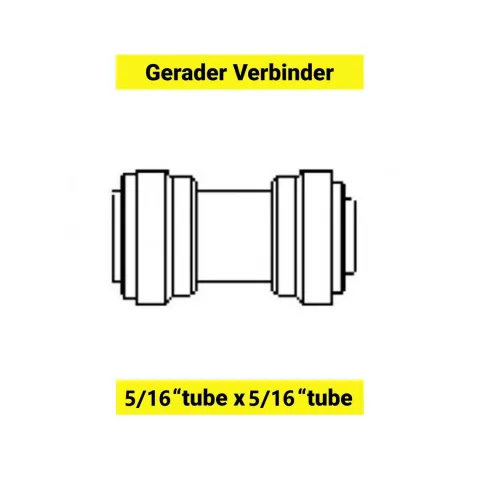 Schlauchverbinder - Gerader Verbinder 5/16