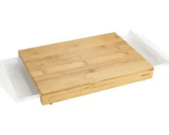 Schneidebrett Wenko Bina 40,5 x 25 cm Bambus mit 2 ausziehbaren Schalen