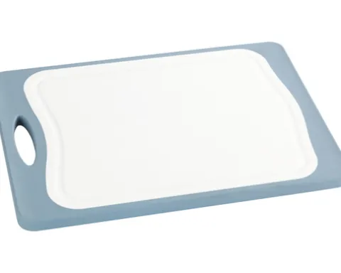 Schneidebrett Wenko Kombi L 39,5 x 28 cm weiß/blau/Bambus