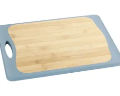 Schneidebrett Wenko Kombi L 39,5 x 28 cm weiß/blau/Bambus