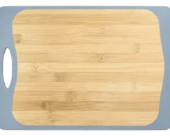 Schneidebrett Wenko Kombi L 39,5 x 28 cm weiß/blau/Bambus