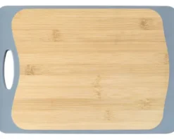 Schneidebrett Wenko Kombi M 28,5 x 20 cm weiß/blau/Bambus