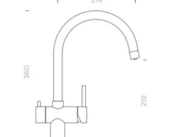 Schock Küchenarmatur mit Filterfunktion ARES puro satiniert ohne Filter 561027PUR