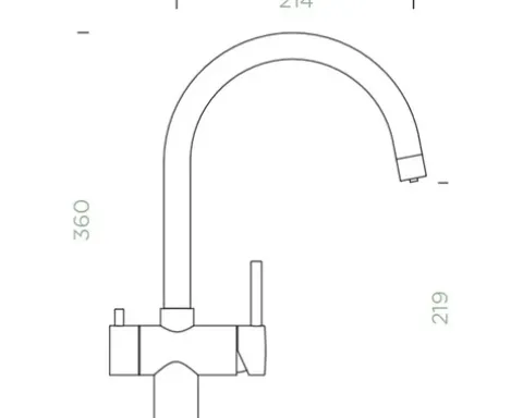Schock Küchenarmatur mit Filterfunktion ARES puro satiniert ohne Filter 561027PUR