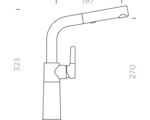 Schock Küchenarmatur mit herausziehbaren Auslauf SC-540 ivy satiniert 557120IVY
