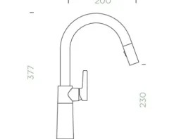 Schock Küchenarmatur mit herausziehbaren Auslauf SC-520 ivy satiniert 555120IVY
