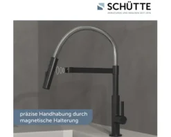 SCHÜTTE Küchenarmatur flexibel MIAMI schwarz matt 79146