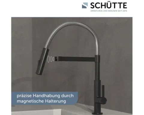 SCHÜTTE Küchenarmatur flexibel MIAMI schwarz matt 79146