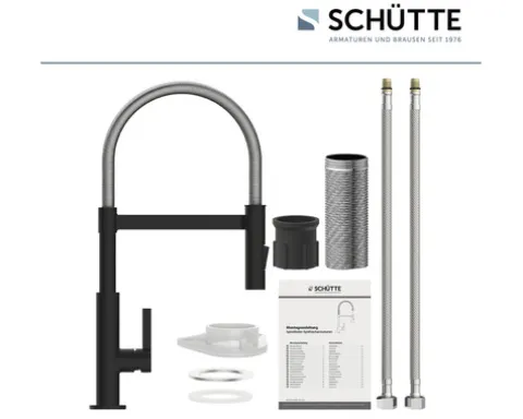SCHÜTTE Küchenarmatur flexibel MIAMI schwarz matt 79146