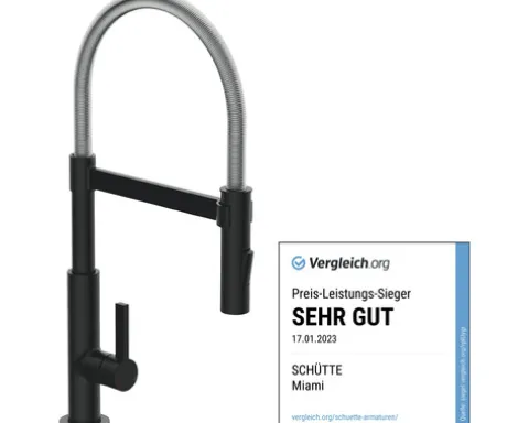SCHÜTTE Küchenarmatur flexibel MIAMI schwarz matt 79146