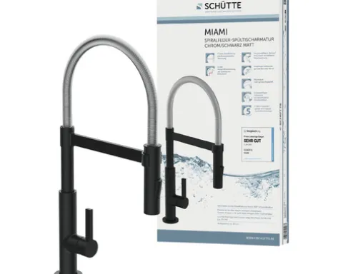 SCHÜTTE Küchenarmatur flexibel MIAMI schwarz matt 79146
