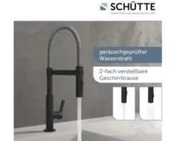 SCHÜTTE Küchenarmatur flexibel MIAMI schwarz matt 79146