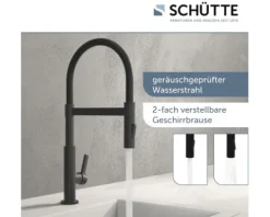SCHÜTTE Küchenarmatur flexibel MIAMI schwarz matt 79147