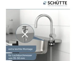 SCHÜTTE Küchenarmatur mit LED Farbwechsel STELLA chrom 79055