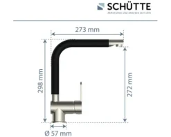 SCHÜTTE Küchenarmatur RIO edelstahl schwarz matt 79866