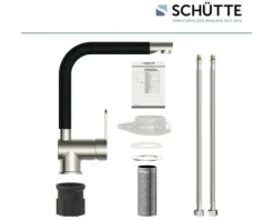 SCHÜTTE Küchenarmatur RIO edelstahl schwarz matt 79866