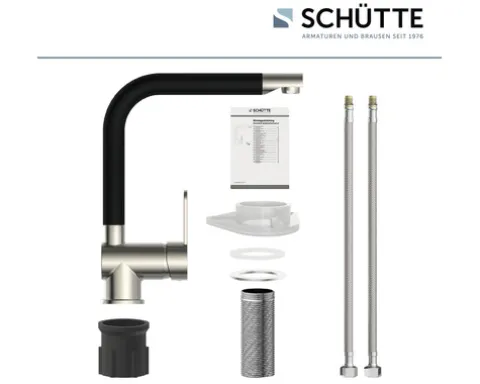SCHÜTTE Küchenarmatur RIO edelstahl schwarz matt 79866