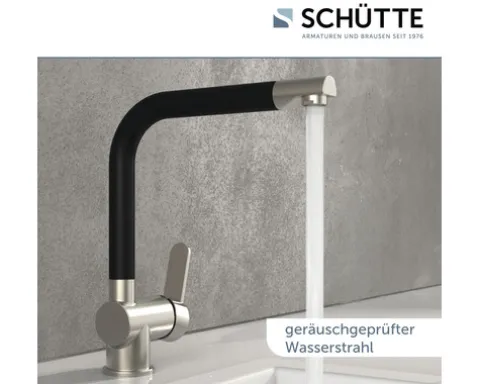 SCHÜTTE Küchenarmatur RIO edelstahl schwarz matt 79866