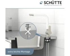 SCHÜTTE Küchenarmatur RIO edelstahl weiß matt 79864