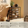 Schuhregal tectake Bournemouth 75,5 x 30,5 x 85,5 cm Industrial Style Industrial Holz dunkel, rustikal