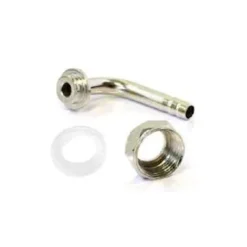 Sechskantmutter 5/8, Tülle gebogen 7mm, Dichtung für Bier und CO2 Schlauch