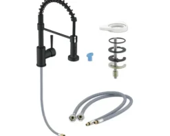SERIES Küchenarmatur flexibel Niederdruckarmatur TIBER schwarz matt