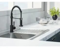 SERIES Küchenarmatur flexibel Niederdruckarmatur TIBER schwarz matt