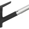 SERIES Küchenarmatur mit Brause OKAB schwarz matt / chrom glänzend