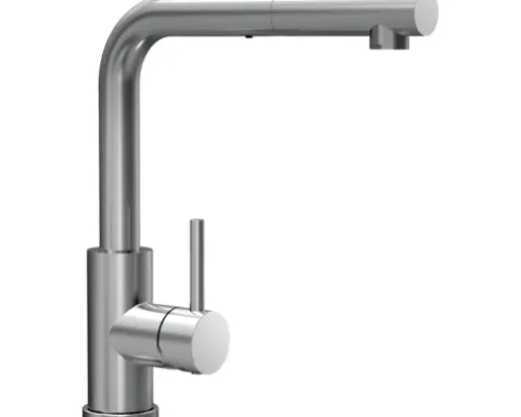 SERIES Küchenarmatur mit Handbrause SEGIN edelstahl gebürstet