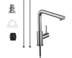 SERIES Küchenarmatur mit Handbrause SEGIN edelstahl gebürstet