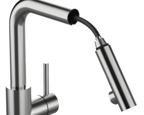 SERIES Küchenarmatur mit Handbrause SEGIN edelstahl gebürstet