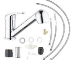 SERIES Niederdruckarmatur mit Handbrause IMAI chrom glänzend